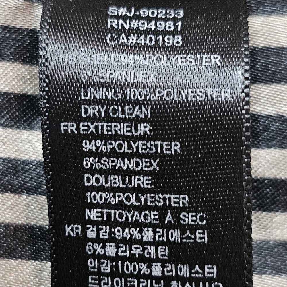 Forever 21 Women's Black Blazer Jacket With Half Cuffed Stripped Sleeves, Size M - Picture 9 of 9